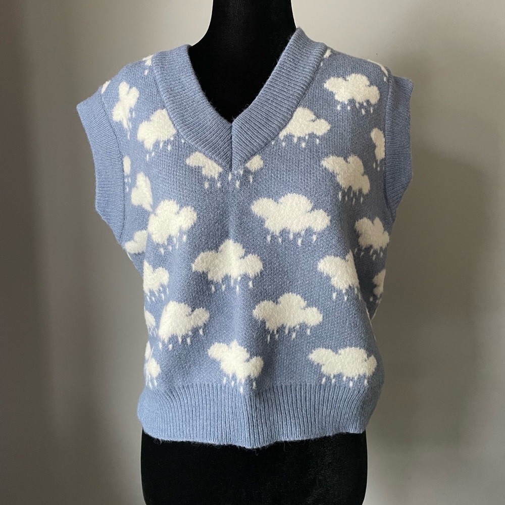 NWOT Knit Cloud Vest (S)
